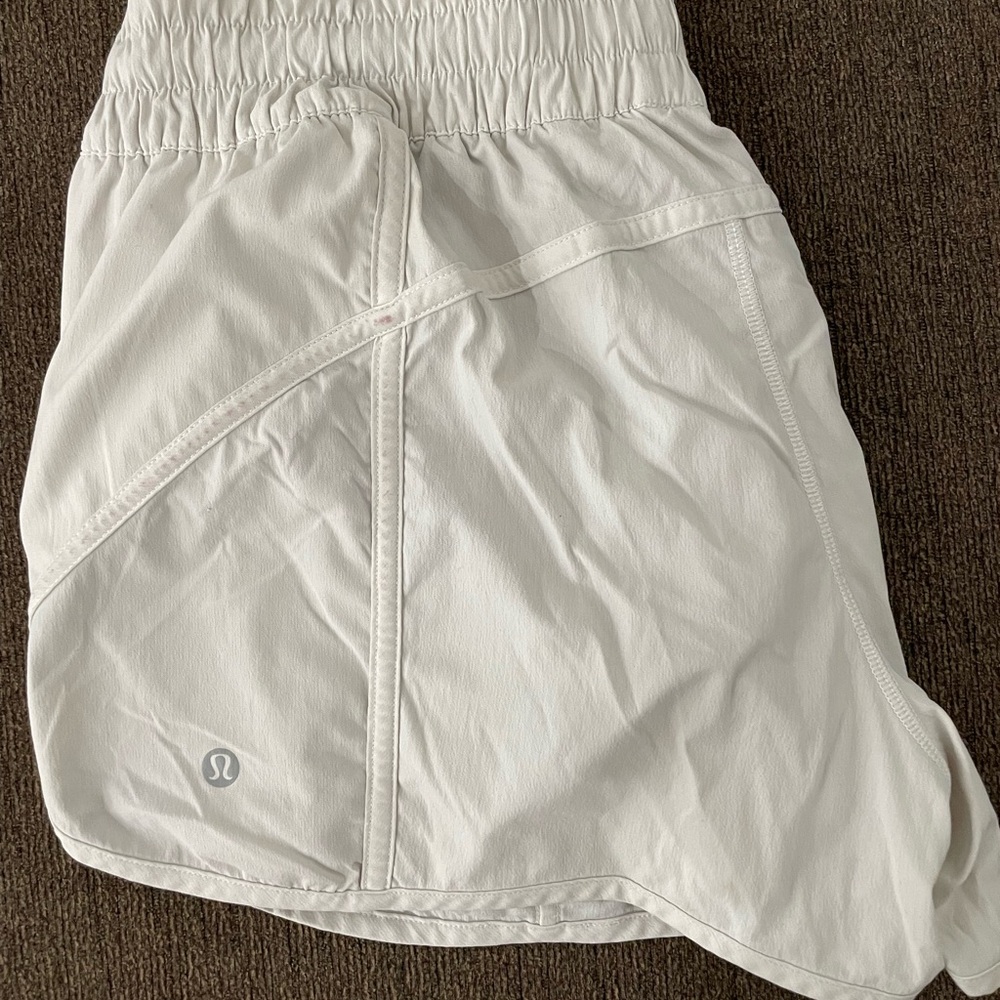 Lululemon White Tracker Shorts